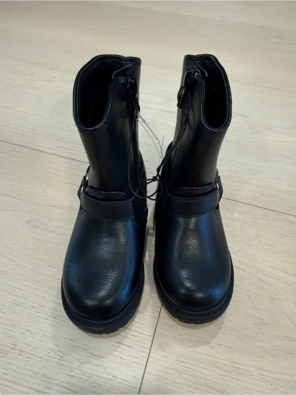 NWT Cat & Jack Black Faux-Leather Kids Riding Boots | 5C